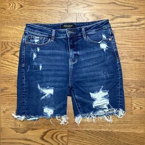 Judy Blue mid rise Denim shorts. Style 150045. Size Large